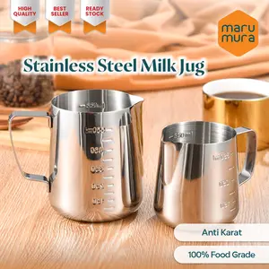 Marumura Milk Jug Stainless Steel | Cangkir Latte Art