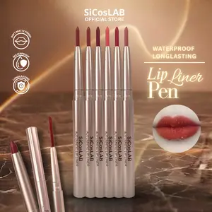 SicosLAB | Lip Liner Waterproof & Long-lasting | Bibir | Lipstick | Sulam Bibir Eyeliner Pewarna Pensil