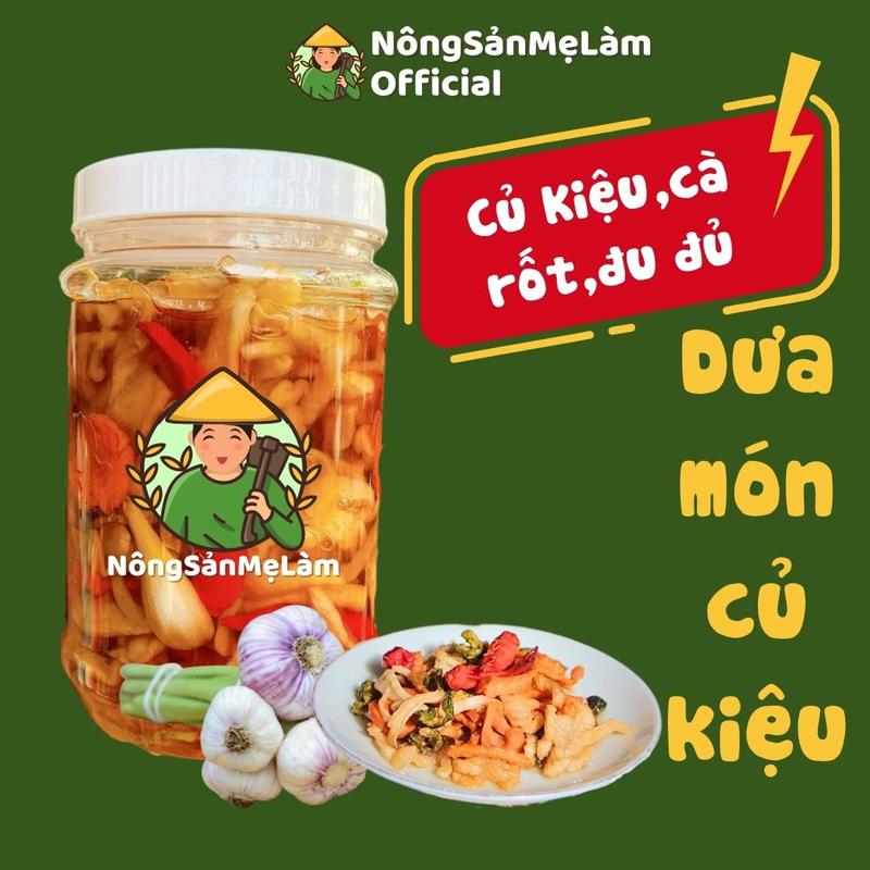 Dưa món củ kiệu đu đủ cà rốt Nông sản mẹ làm dưa món củ kiệu mặn ngọt ăn với cơm cháo bánh tét ngon cà rốt đu đủ củ cải ớt giòn tan đặc trưng