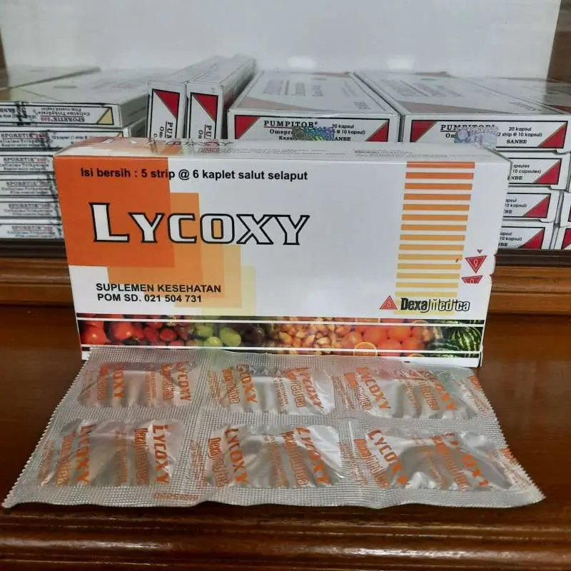 Lycoxy Suplemen Antioksidan Untuk Memelihara Kesehatan dan Proteksi Dari Radikal Bebas 1 Box Isi 30 Tablet Original Dexa Medica 4