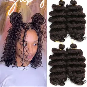 Realistic Bounce curl Hair Extension Rambut Sambung Rambut Sulam Rambut Anyam Rambut Palsu Keriting Boho Bounce