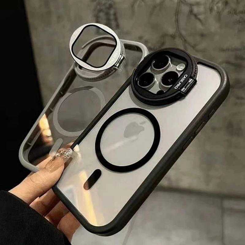 Product Introduction of DAJII With Camera Protection And Holder Magnetic Wireless Charging Clear Shockproof Case Compatible for iPhone 16 15 14 13 12 11 Pro Max Plus Phone Case Back Cover 7