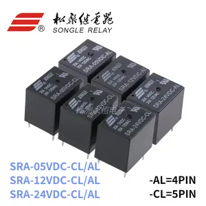 5Pcs Original New SRA-05VDC-AL SRA-12VDC-AL SRA-24VDC-AL -CL 20A 4Pin 5Pin 5V 12V 24V Automobile relay - SRA-24VDC-CL 5PIN