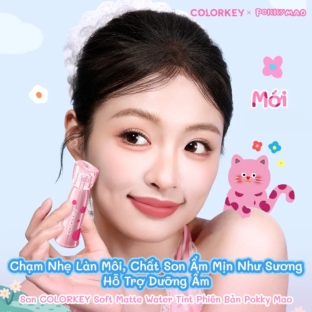 [PHIÊN BẢN POKKY MAO] Son COLORKEY Soft Matte Water Tint Bản Nâng Cấp Bền Màu, Chất Son Ẩm Mịn Như Sương 2.5g | BigBuy360 - bigbuy360.vn