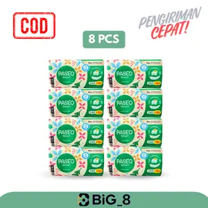 [PAKET 8 PCS PROMO] PASEO SMART FACIAL TISSUE 240+150 SHEETS 3 PLY