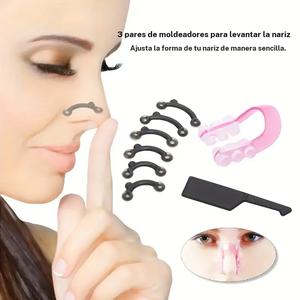Cortador para dar forma al puente de la nariz - Levantamiento instantáneo y alisado - Masaje suave, discreto e indoloro - Set efectivo de corrector del puente de la nariz