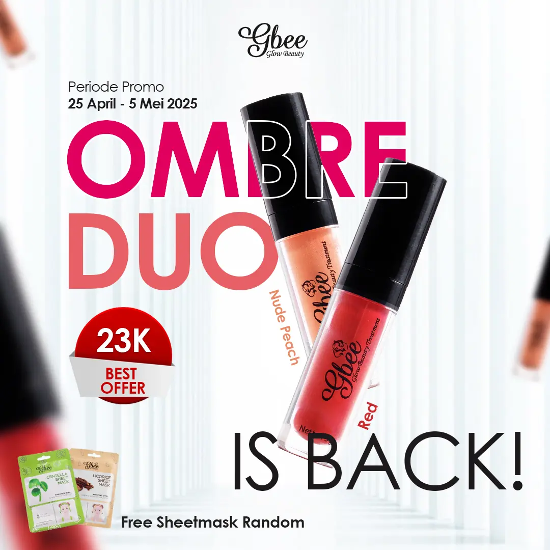 Gbee Glow Beauty Soft Matte Lipcream Waterproof 3gr - Lipcream Lasting Kosmetik wanita