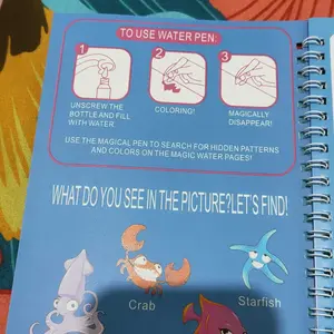 GROSIR Magic Water Drawing Book Mainan Edukasi Anak Laki-Laki dan Perempuan Buku Gambar Mewarnai Anak Coloring Books Set Hadiah Pendidikan Toys