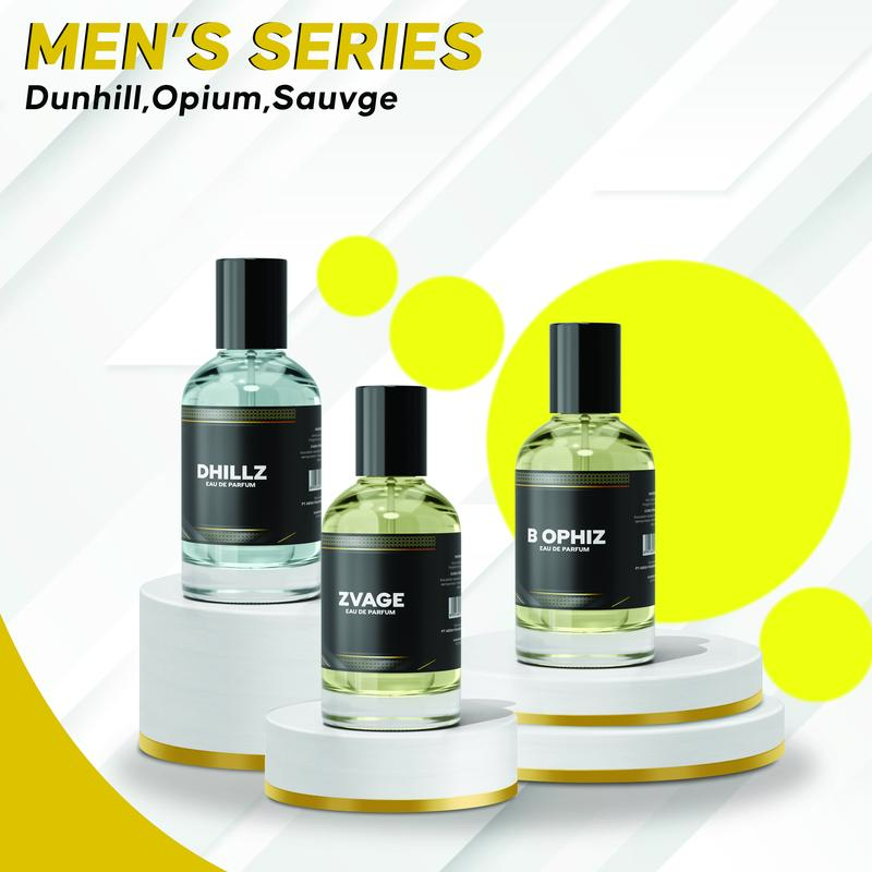 Dapat 3 Botol Eau De Parfum 30ml Creamy/Soft/Men Series Tahan Lama Pewangi 3