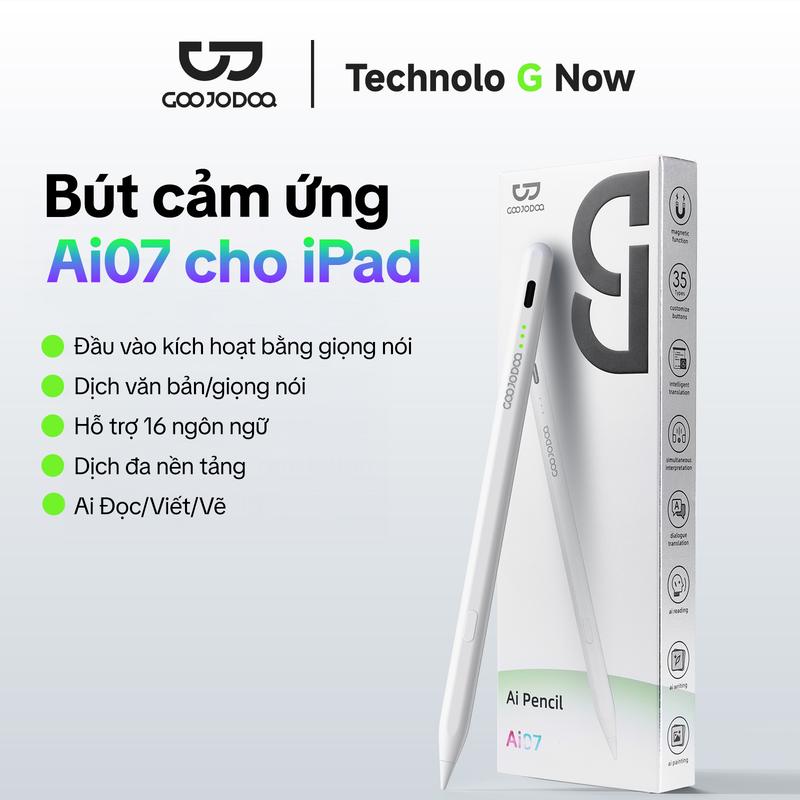 Bút cảm ứng Ai07 cho Ipad, dịch văn bản/giọng nói, hỗ trợ 16 ngôn ngữ, dịch đa nền tảng, AI Đọc/Viết/Vẽ...