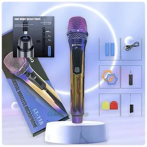 Microphone Mic Wireless Single Microphone Karaoke Tanpa Kabel LT118 Handphone Mikrofon