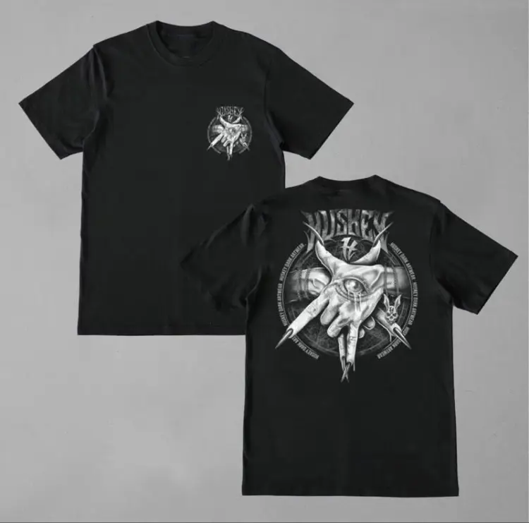 Kaos Pria Model Jalanan Katun Retro Panjang Simple Hitam Tshirt - Bahan Katun Berkualitas Tinggi - Soft, High 1