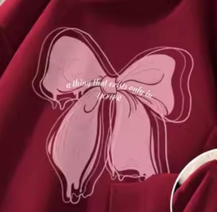 KG PITA PINK HOODIE - PULLOVER SWEATER BAHAN FLEECE GRAMASI 250 - DETAIL SABLON DAN SAKU DEPAN - KOREAN STYLE OVERSIZE 4