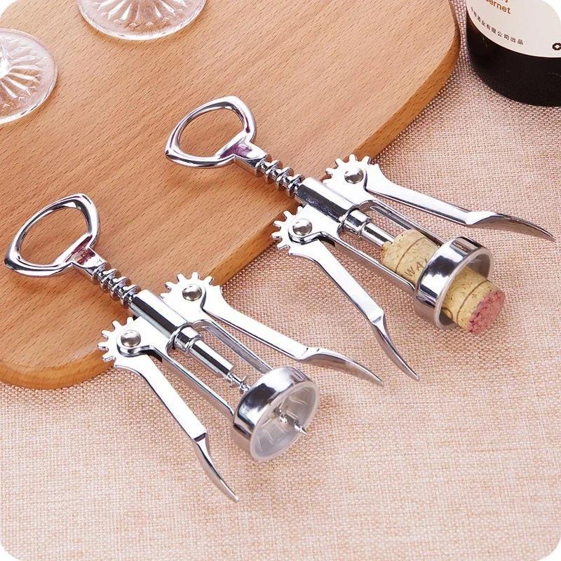 Dụng Cụ Mở Rượu Vang Đỏ Bằng Thép Không Gỉ Loại Cánh Kim Loại Sommeliers Vít Nút Chai Dụng Cụ Mở Chai Vít Nút Chai Dụng Cụ Tẩy Nút Chai Rượu Vang