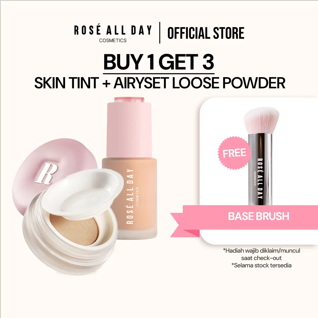 [209k Get 3] Rosé All Day | The Realest Lightweight Skin Tint + AirySet Loose Powder