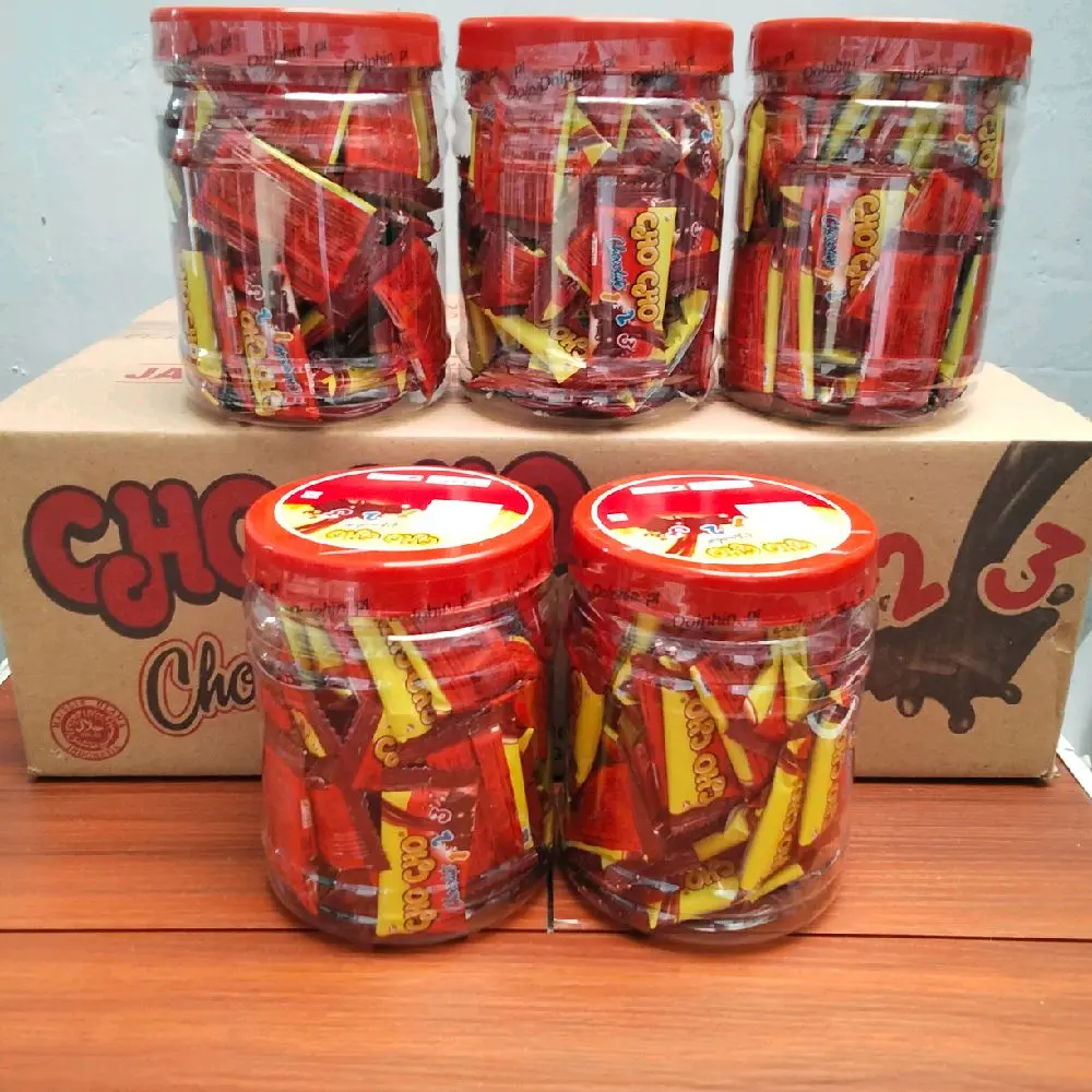 Cho Cho 123 permen coklat 1 toples isi 60 pcs