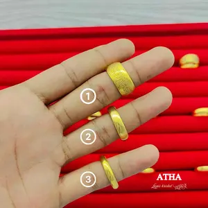 Cincin Lapis Kristal Atha Motif Polos - Model Terbaru