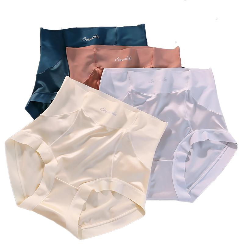 V7 Sét 5 Quần Lót Nữ Su Lụa Satin Cạp Cao Chất Mềm Mát Hàng Cao Cấp Women