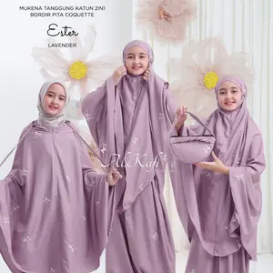 MUKENA TANGGUNG KATUN 2 IN 1 BORDIR PITA COQUETTE ESTER