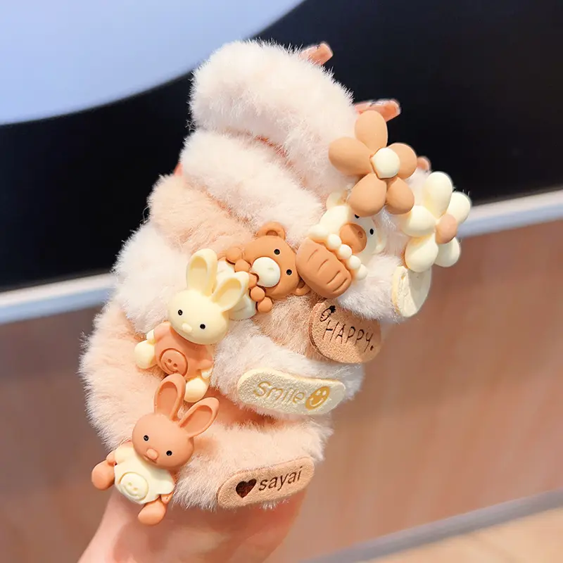 Ikat Rambut Anak Dan Dewasa Premium Bulu Lembut Karakter Lucu 1