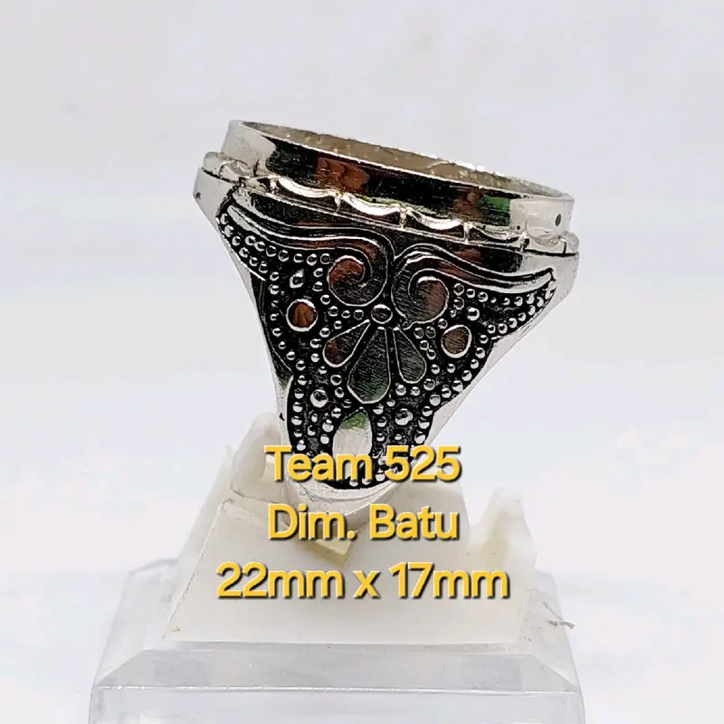 Ring emban alpaka super dim 22x17 tanam ukir ukiran bali pengikat ring cincin batu akik eceran kodian 2