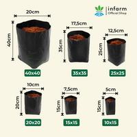 Gambar INFARM - Paket 40pcs Polybag 35x35, Polybag Planter Berkualitas Super Kuat Awet Tidak Mudah Robek dari Infarm Kota Surabaya 3 Tokopedia