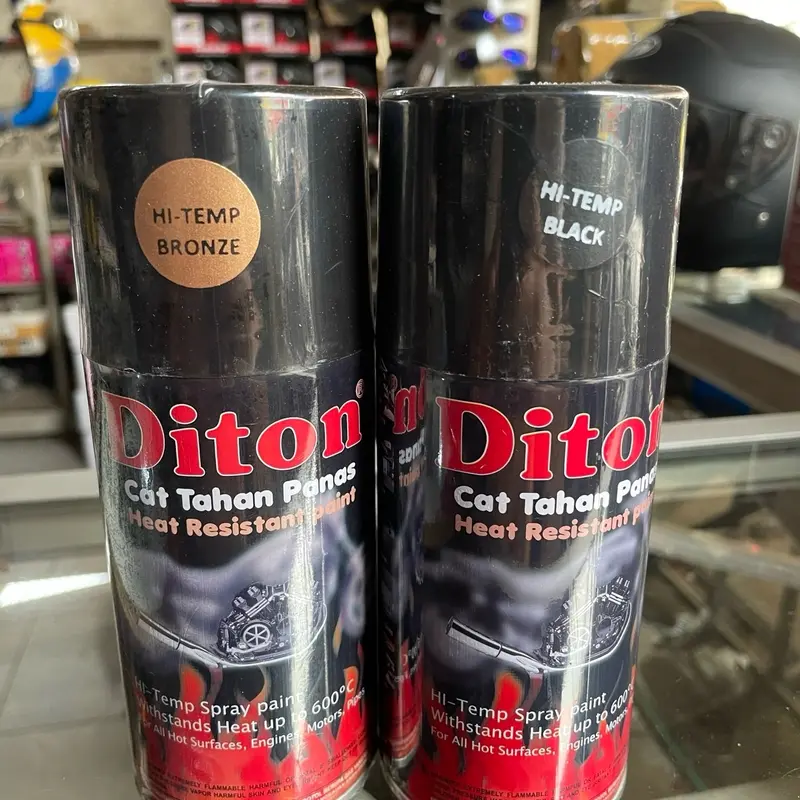 Pilox Cat Semprot Diton HI TEMP Black dan Bronze / Cat Semprot Anti Panas Diton Hitemp 0