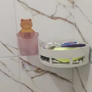 Rak Tempel Sikat Gigi Rak Odol Rak Serbaguna Rak Kamar Mandi Rak Tempel Motif Beruang TOP901