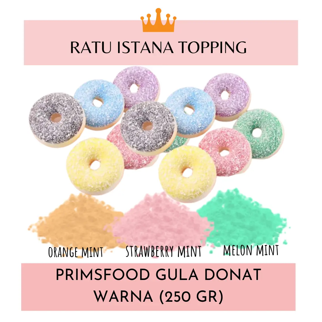 GULA TABUR DONAT WARNA-GULA DONAT WARNA - GULA DINGIN - ICING SUGAR - DONUT DUSTING (250 GR) REPACK