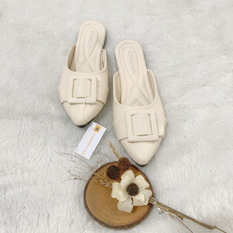 Sandal Wanita Bustong Teplek Kotak Cantik Shoes Sendal Cewek 3