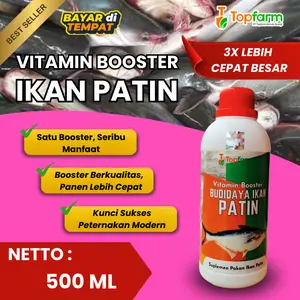 Vitamin Peningkat Kualitas Ikan Patin / Booster Untuk Ternak Ikan Patin / Suplemen Penggemuk Ikan Patin / Suplemen Pemacu Pertumbuhan Ikan Patin / Vitamin Ikan Patin Agar Cepat Besar / Nutrisi Ikan Patin / Suplemen Penambah Nafsu Makan Ikan Patin