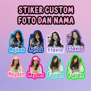 STIKER CUSTOM FOTO NAMA FREE DESAIN WATERPROOF Case Motor dll