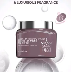 Tazzi Absolute Infused Whitening Booster 3% Arbutin Night Lotion 250g Dengan Niacinamide & Tranexamic Acid