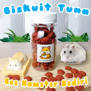 Snack Hamster Rasa Tuna Bentuk Bunga Botol Travel 25gr