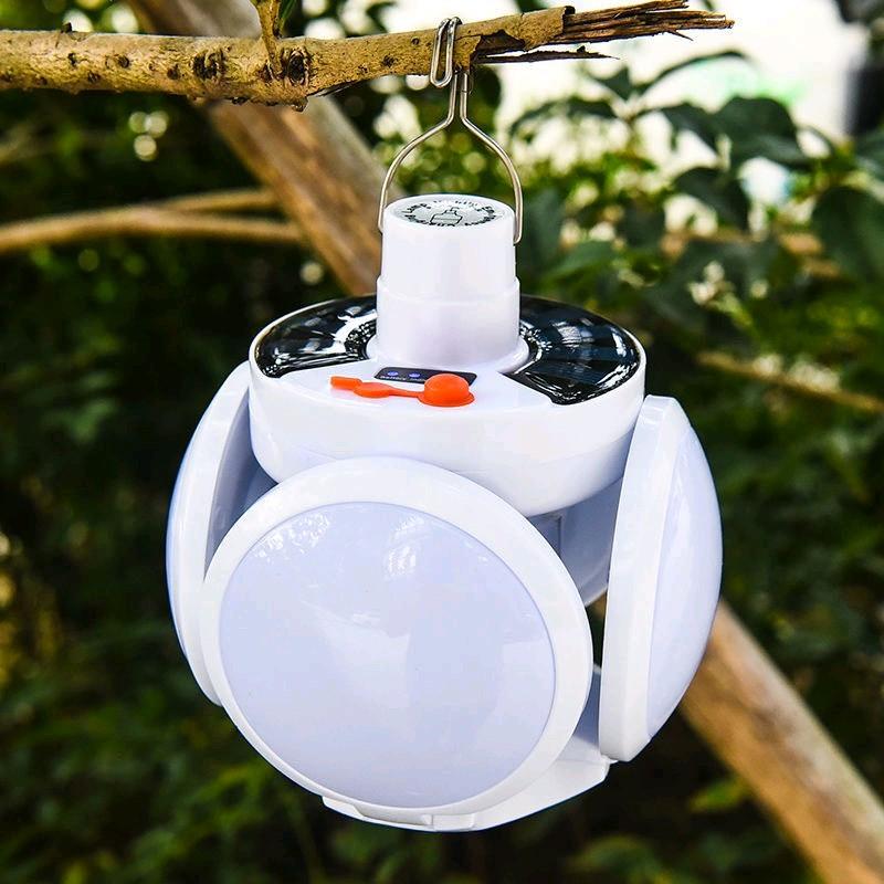 BÓNG ĐÈN LED TÍCH ĐIỆN NĂNG LƯỢNG MẶT TRỜI. 4 CÁNH HOA. 5 CHẾ ĐỘ