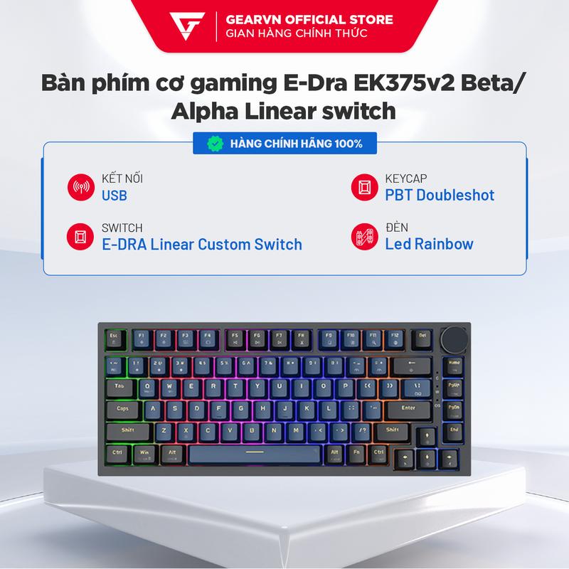  Bàn phím cơ có dây EDRA EK375v2 - Alpha  Btea Linear Switch 