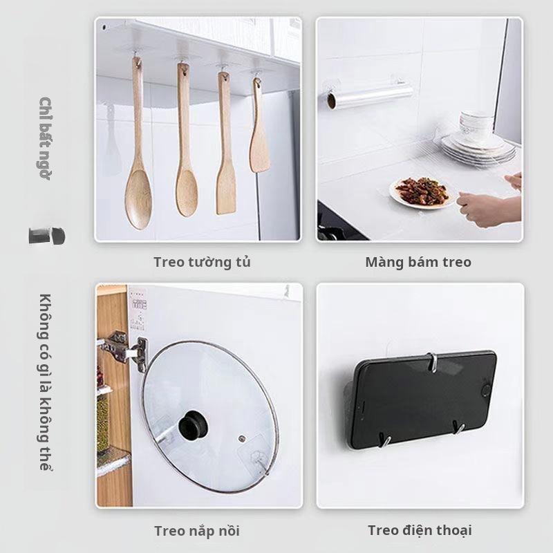Product Introduction of Giá Móc, 10 Cái, Chia Ngăn, Đục Lỗ, Thích Hợp Cho Quần Áo, Dán, Ký Túc Xá, Chịu Lực, Không để lại dấu vết, Mạnh Mẽ, Giá Móng 0