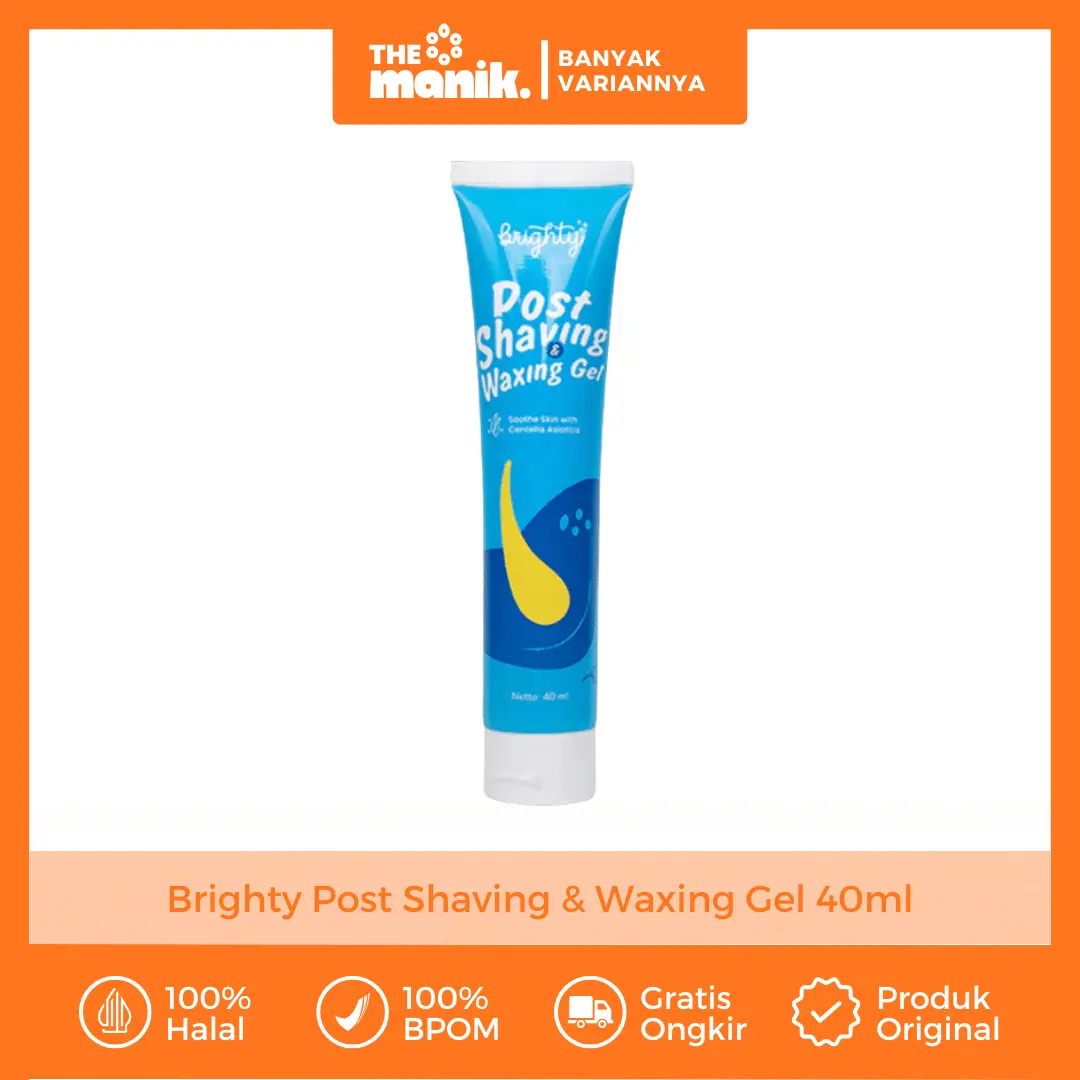 Brighty Post Shaving & Waxing Gel 40ml Penghambat Tumbuh Bulu BPOM