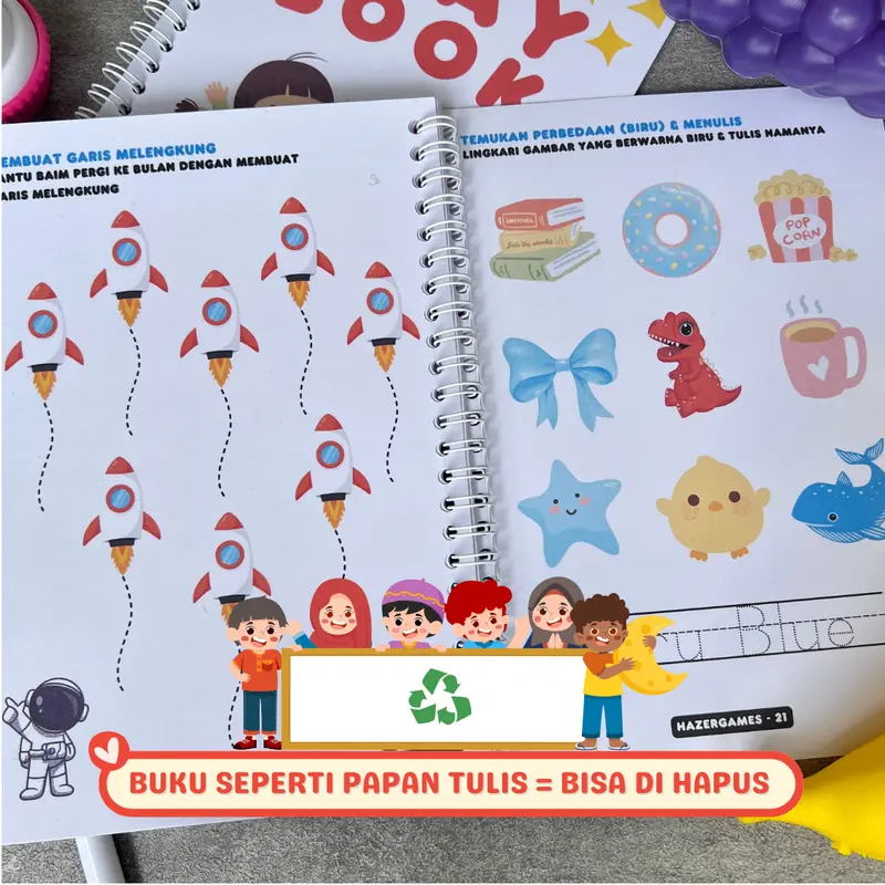 Play Book Buku Aktivitas Anak Worksheet Usia 2 3 4 5 Tahun 6