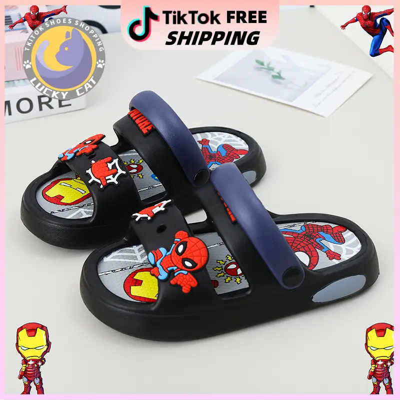 HOT Cartoon children's Iron Man slippers thick sole comfortable