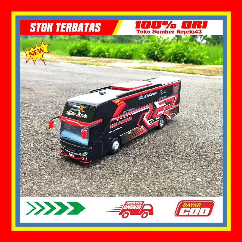 Bus EKA PERSADA KEN AROK miniatur bus detail super keren untuk hadiah si kecil dan si besar full interior keren Toys Control 3