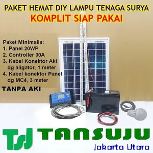 Paket Panel Surya + Controller 30A Order Khusus Paket Minimalis