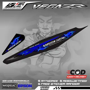 STRIPING STIKER VARIASI YAMAHA VEGA ZR MOTIF API MIX CARBON K1