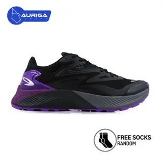 Sepatu TrailRun 910 YUZA FERAL - HITAM/UNGU/ABU-ABU