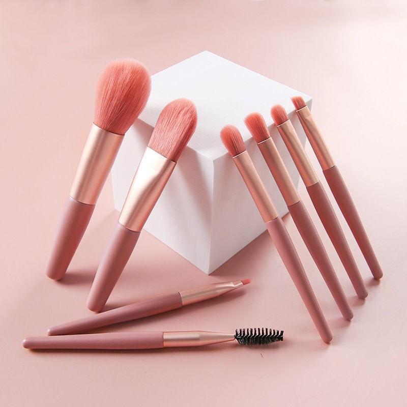 Bộ Cọ Trang Điểm Mềm Cầm Tay, 8 Món, Cọ Trang Điểm Tổng Hợp Cao Cấp Kèm Túi, Dụng Cụ Trang Điểm Làm Đẹp Da Mặt Và Mắt 3