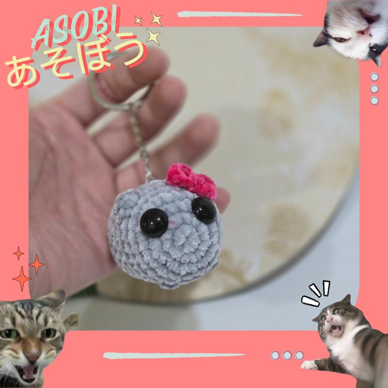 ASOBI Gantungan Kunci Meme Sad Mouse/Tikus Sedih, Ada Lagunya dipencet Bahan Rajut 4