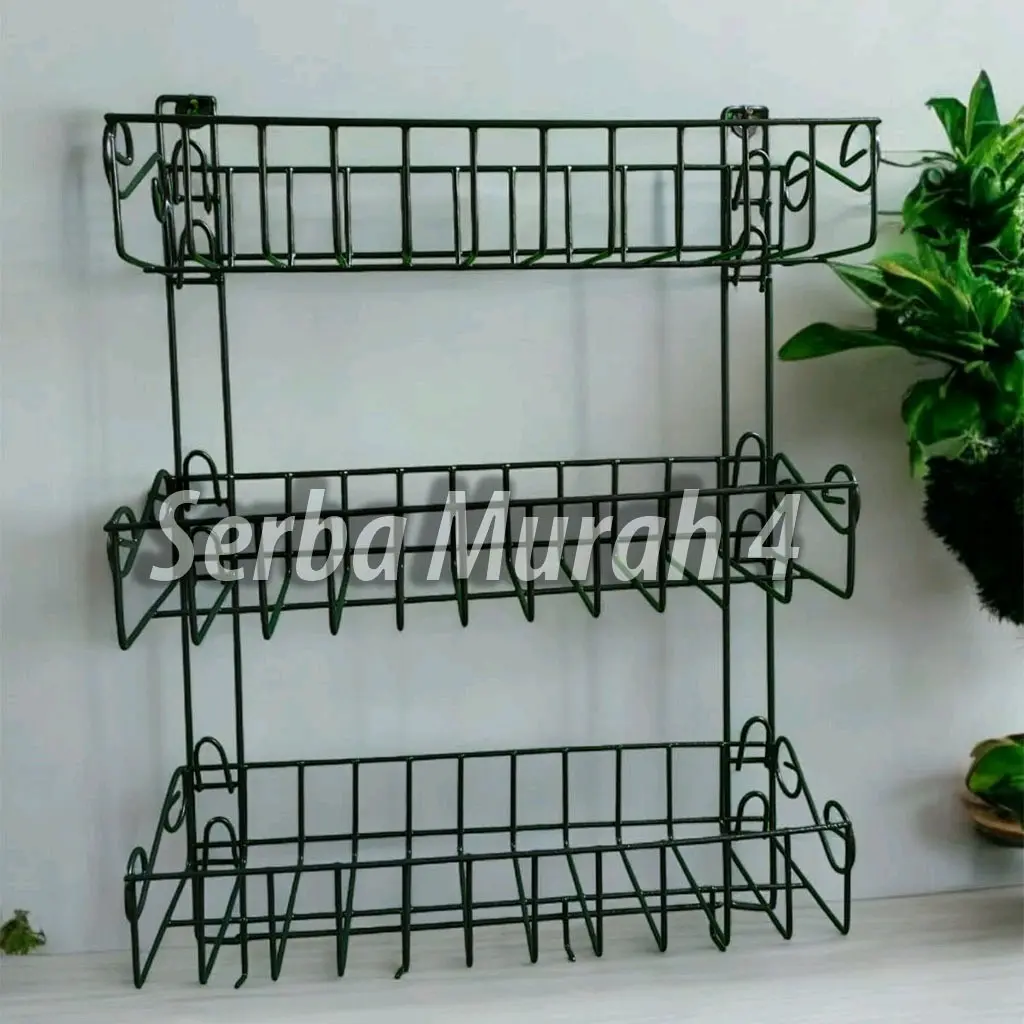 RAK SERBAGUNA / RAK BUMBU / RAK KNOCKDOWN SUSUN 3 ANTI KARAT