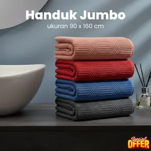 PROMO - HANDUK JUMBO UK 90 x 160 CM Bahan Microfiber POLOS  lembut daya serap tinggi