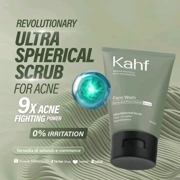 Kahf Acne And Pore Cleanse Scrub. Merawat Kulit Mencegah dan Angkat Jerawat Wajah