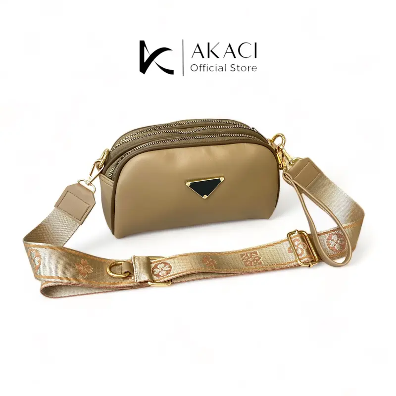 Akaci store | MARVEL Tas selempang bahu 09-8256 Bahan MS Halus 3 Ruang Tas wanita kekinian slingbag polos simpel mewah pesta ibu murah Terbaru Hitam kekinian 5
